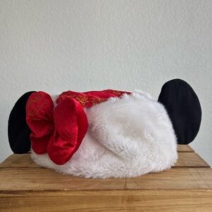 Disney Parks Minnie Mouse Ears Christmas Chinese New Year Holiday Faux Fur Hat